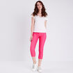Pantacourt taille standard rose framboise femme