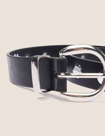 Ceinture large noir femme