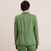 Veste droite boutonnée vert femme