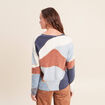 Pull manches longues multicolore femme
