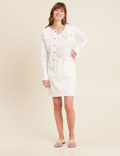 Veste réversible cintrée blanc femme