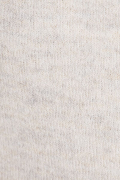 Robe pull droite avec laçage creme femme