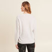 Pull en cachemire manches longues gris clair femme