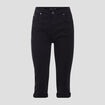 Pantacourt ajusté noir femme