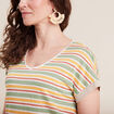 T-shirt manches courtes beige femme
