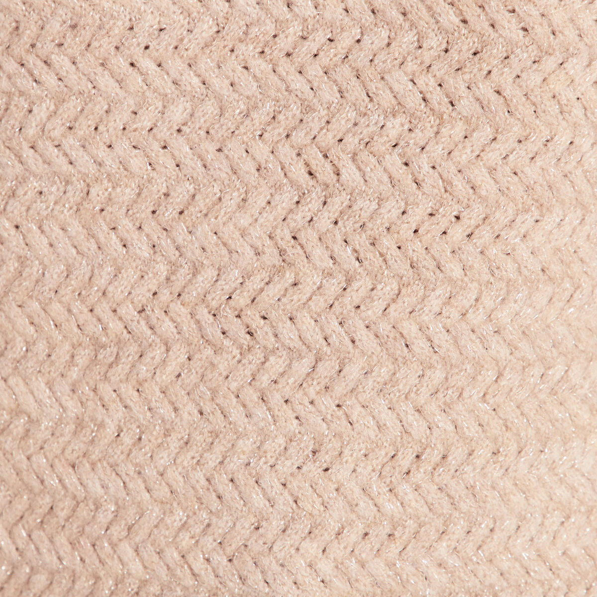 Pull col tunisien manches longues beige femme