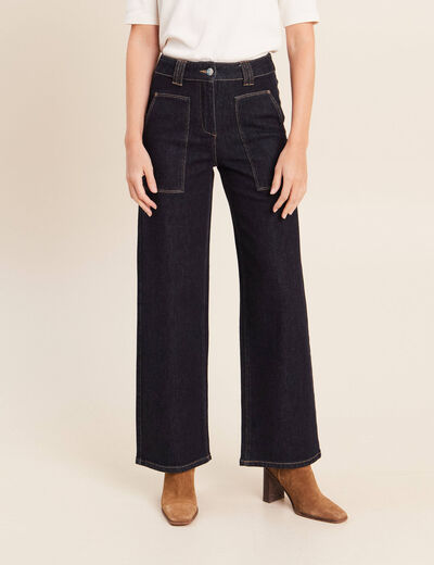 Jean taille haute denim brut femme