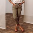 Pantalon coupe mom 7/8&egrave;me vert kaki femme