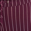 Pantalon large 7/8ème taille haute bordeaux femme