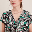 Blouse manches courtes vert femme