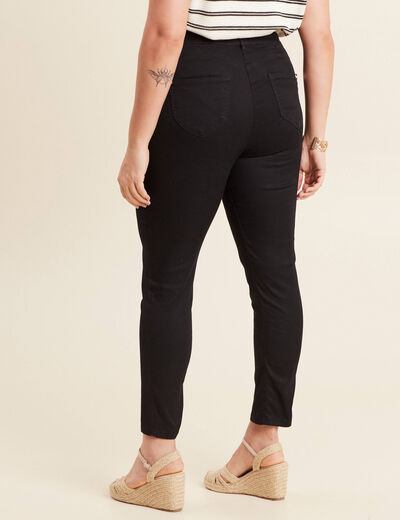 Pantalon léger taille standard 7/8ème noir femme