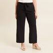 Pantalon flou droit 7/8ème noir femme