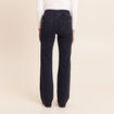 Jean coupe bootcut taille haute denim blue black femme