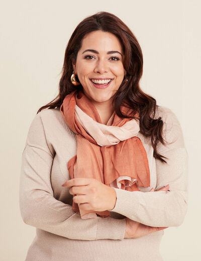Foulard vieux rose femme