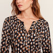T-shirt manches 3/4 noir femme
