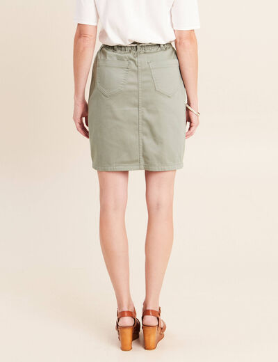Jupe droite r&eacute;versible gris femme