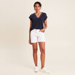 T-shirt manches courtes bleu foncé femme