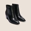 Bottines &agrave; talon d&eacute;tails clout&eacute;s noir femme