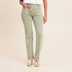 Jean coupe bootcut taille haute vert clair femme