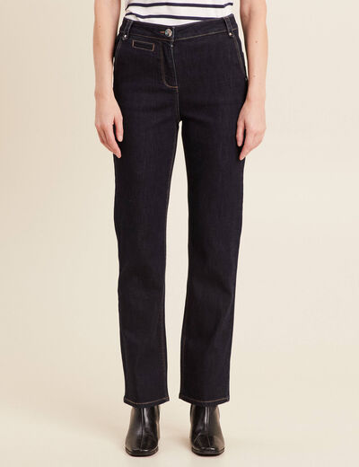 Jean droit 7/8ème denim brut femme