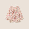 Blouse ample en voile manches 3/4 multicolore femme