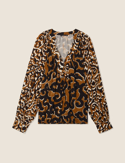 Blouse manches longues noir femme