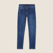 Jean ajusté à strass denim brut femme