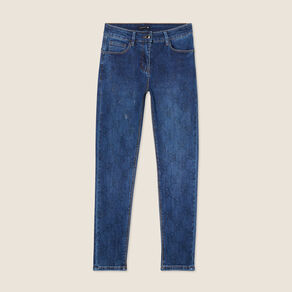 jean ajuste a strass denim brut femme Jean ajusté à strass denim brut femme