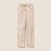 Jean coupe droite taille standard denim beige femme