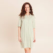 Robe droite courte manches courtes blanc femme