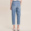 Jean large à coulisse denim double stone femme
