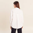 Chemise ample manches longues ecru femme