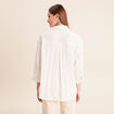 Chemise ample manches 3/4 col chemise ecru femme