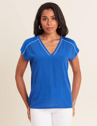 T-shirt manches courtes bleu electrique femme