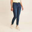 Jeans ajusté taille standard 7/8ème denim brut femme