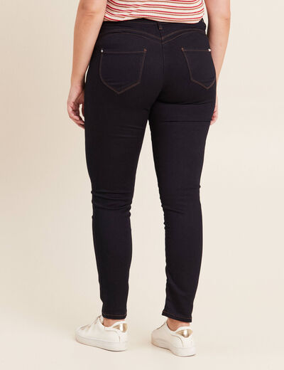 Jean magique ajusté taille standard denim brut femme