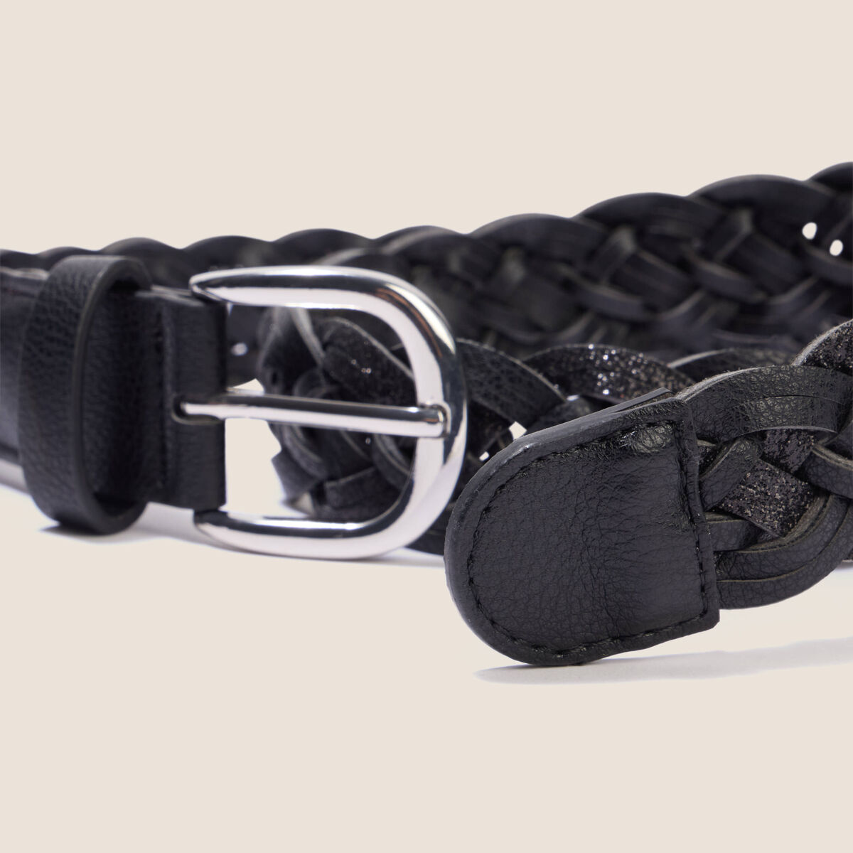 Ceinture large noir femme