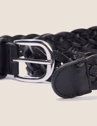 Ceinture large noir femme