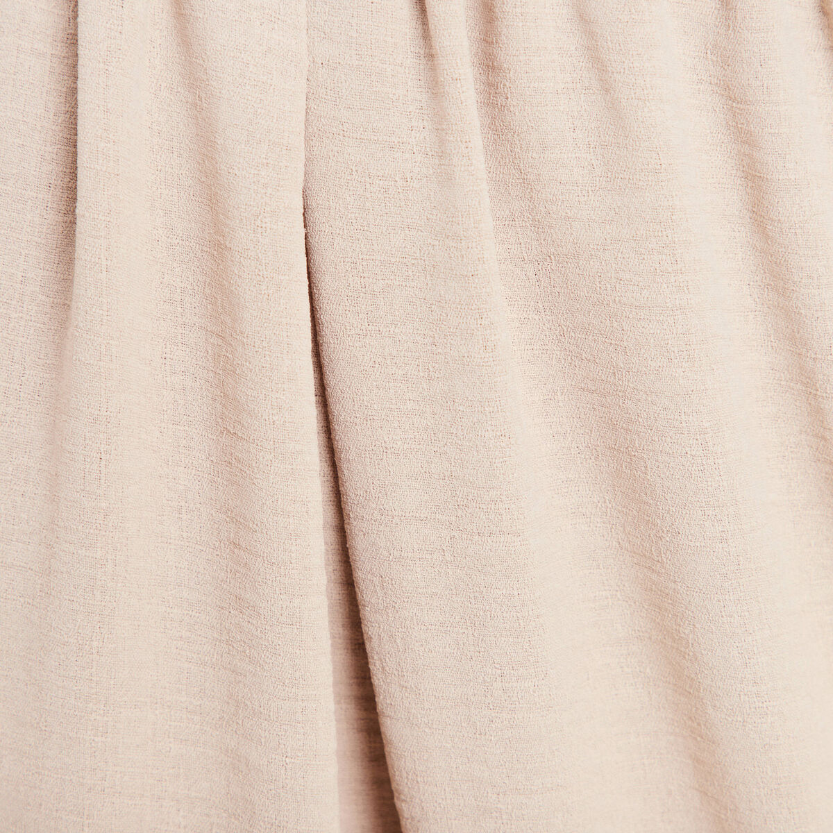 Robe longue évasée bi-matière ecru femme