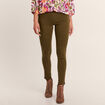 Pantalon léger taille standard 7/8ème vert kaki femme