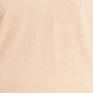 T-shirt manches courtes col en V sable femme