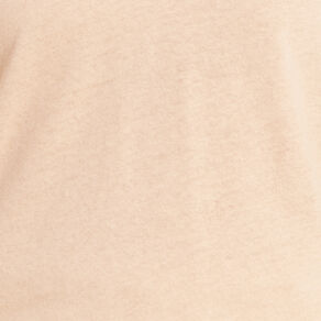 T-shirt manches courtes col en V sable femme