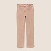 Jean bootcut taille haute marron clair femme