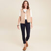Veste r&eacute;versible cintr&eacute;e sans manches beige femme