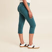 Pantacourt droit taille standard vert femme