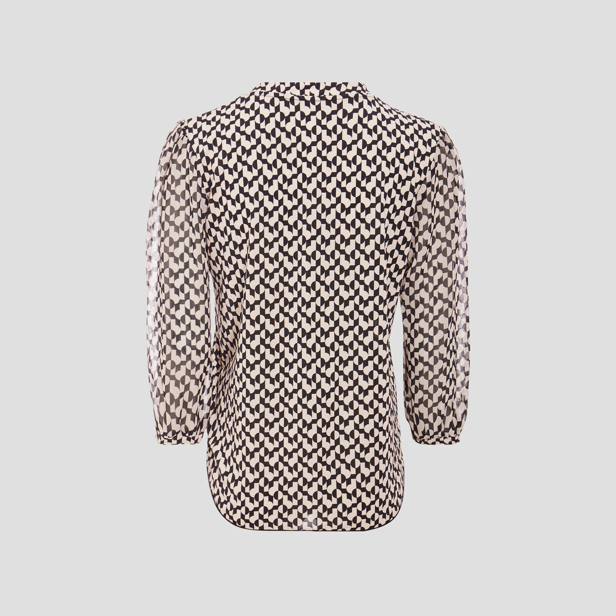 T-shirt manches 3/4 noir femme