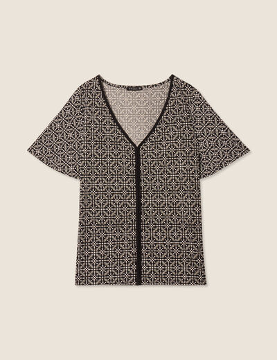 T-shirt manches courtes noir femme