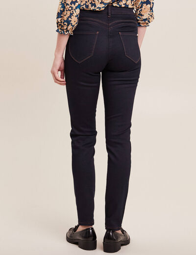 Jean magique ajusté taille standard denim brut femme
