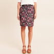 Jupe droite r&eacute;versible multicolore femme