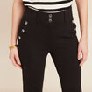 Pantalon bootcut à pont noir femme